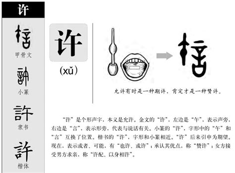 許 五行|许的意思，许字的意思